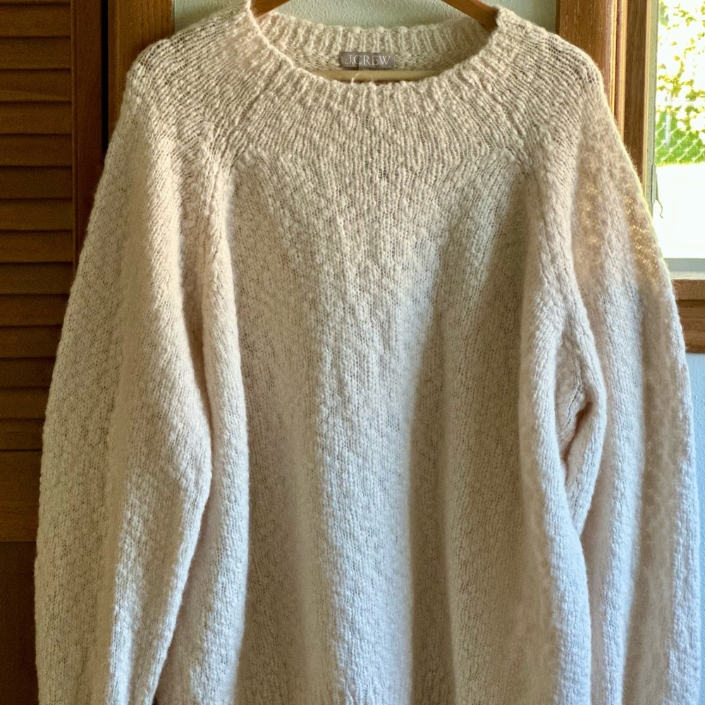 J. Crew Soft Beige Knit Sweater